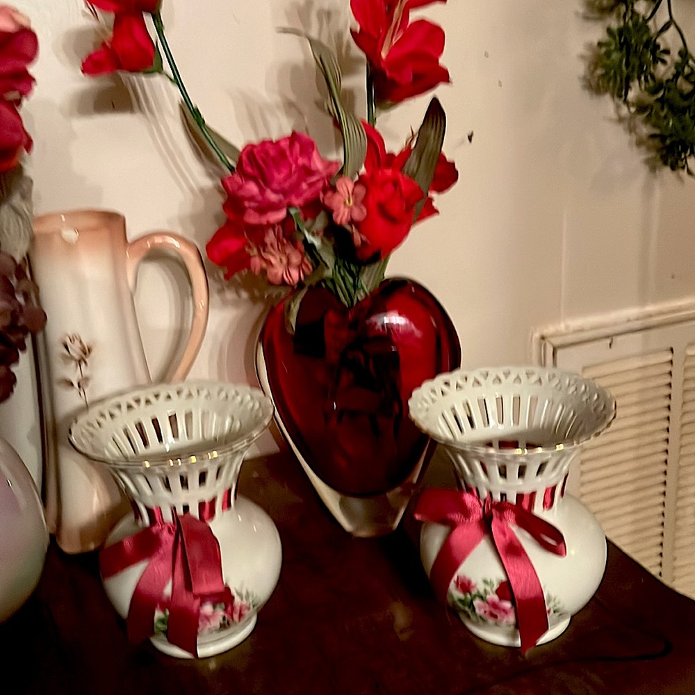 A beautiful heart-shaped blown glass heart, very heavy